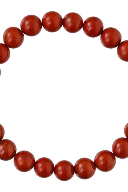 Red Jasper Bracelet for Women Men's Gifts - Protection Healing Crystal Bracelet - 8mm Gemstone Beaded Adjustable