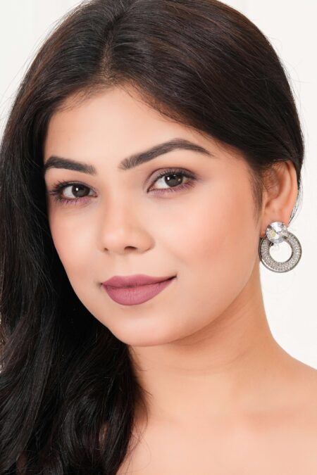 Women's Indo Western Round Shaped Party Wear Ethnic Stud Earrings for Women