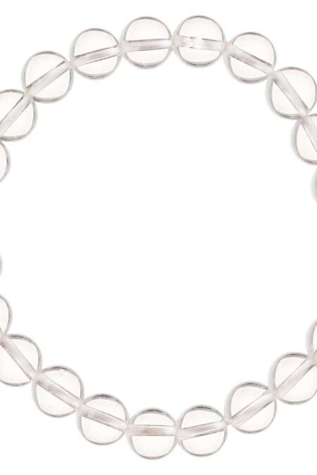 Clear Quartz Bracelet for Women Men's Gifts - Protection Healing Crystal Bracelet - 8mm Gemstone Beaded Adjustable