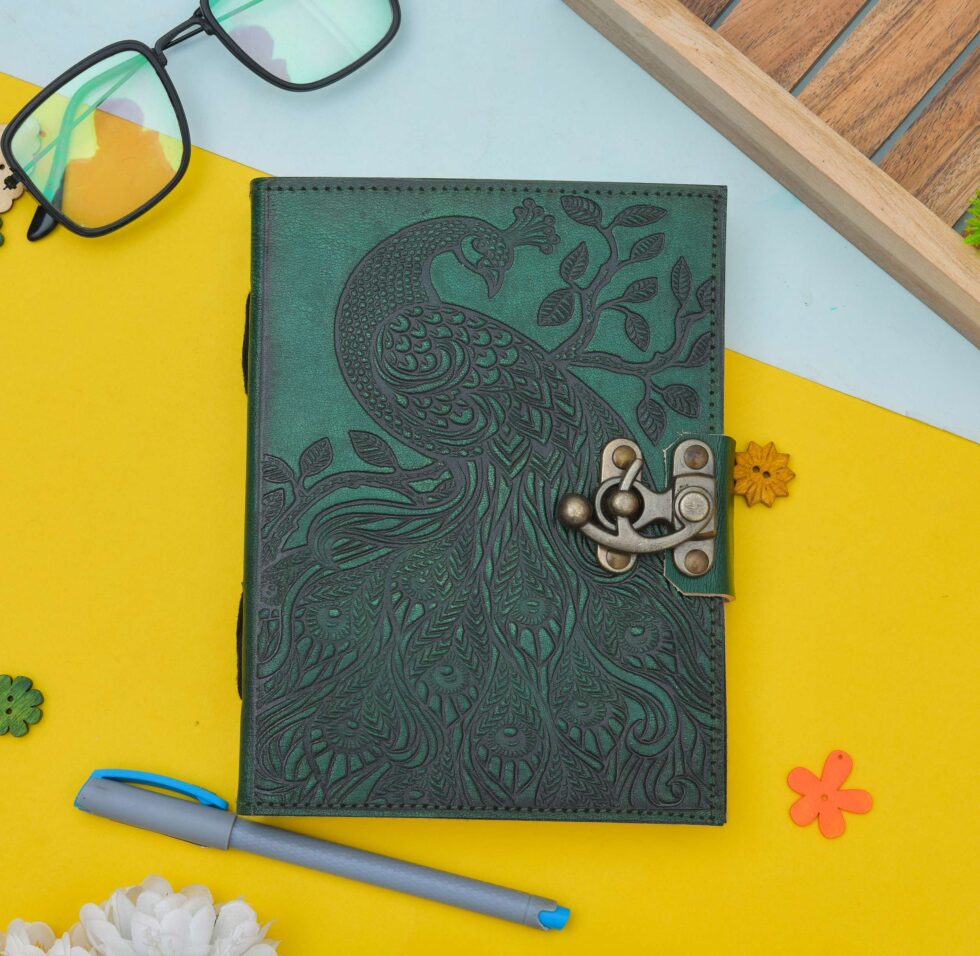 Green Leather Lock Diary