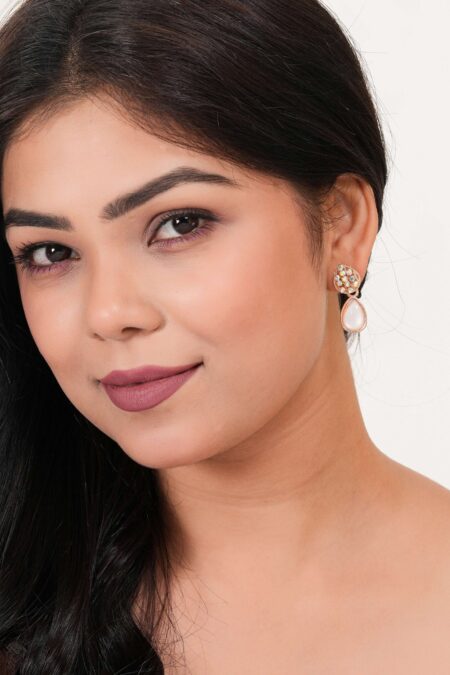 Women's Indo Western Rose Gold Party Wear Ethnic Stud Earrings for Women | Birthday & Anniversary Gift