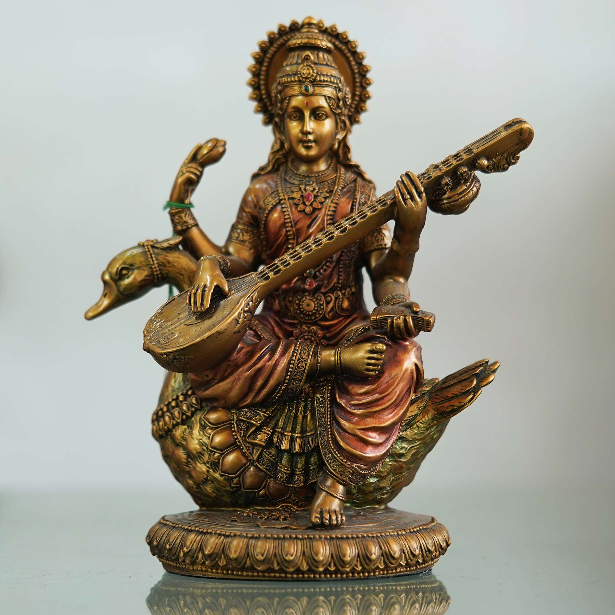 Ma Saraswati Brass Statue