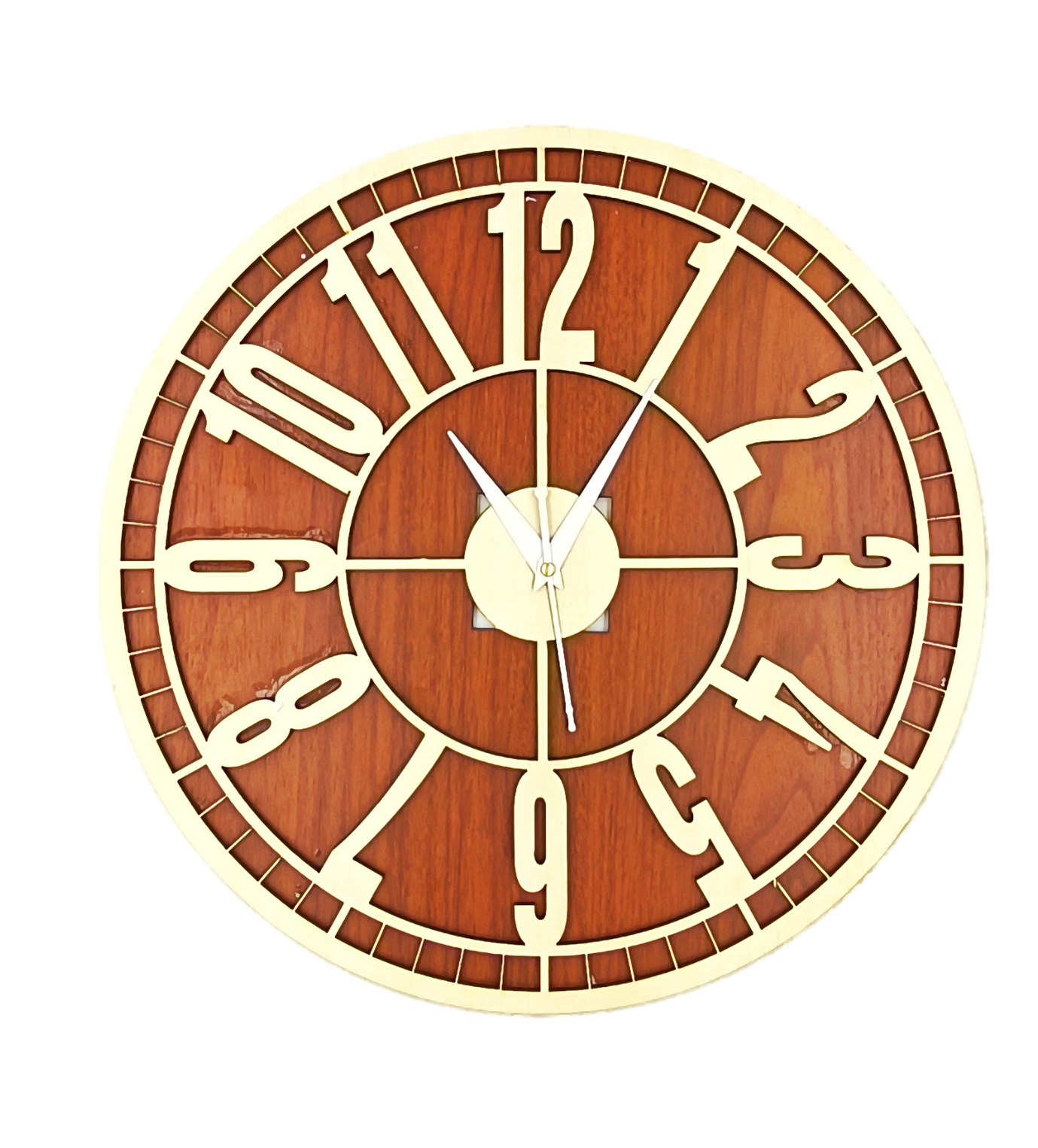 Wooden Wall Non Tickling Clock