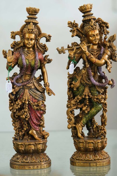 Radha Krishna Brass Statue